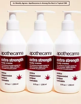 Us Weekly Agrees: Apothecanna Is Among the Best in Topical CBD