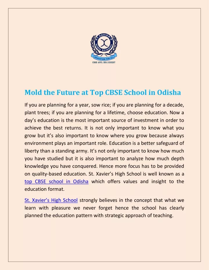 mold the future at top cbse school in odisha