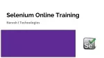 About Selenium- Selenium Online Training - slide 1