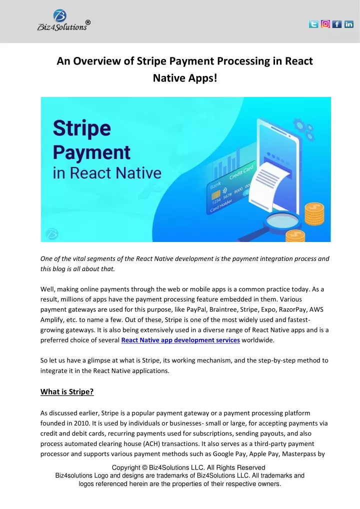 an overview of stripe payment processing in react