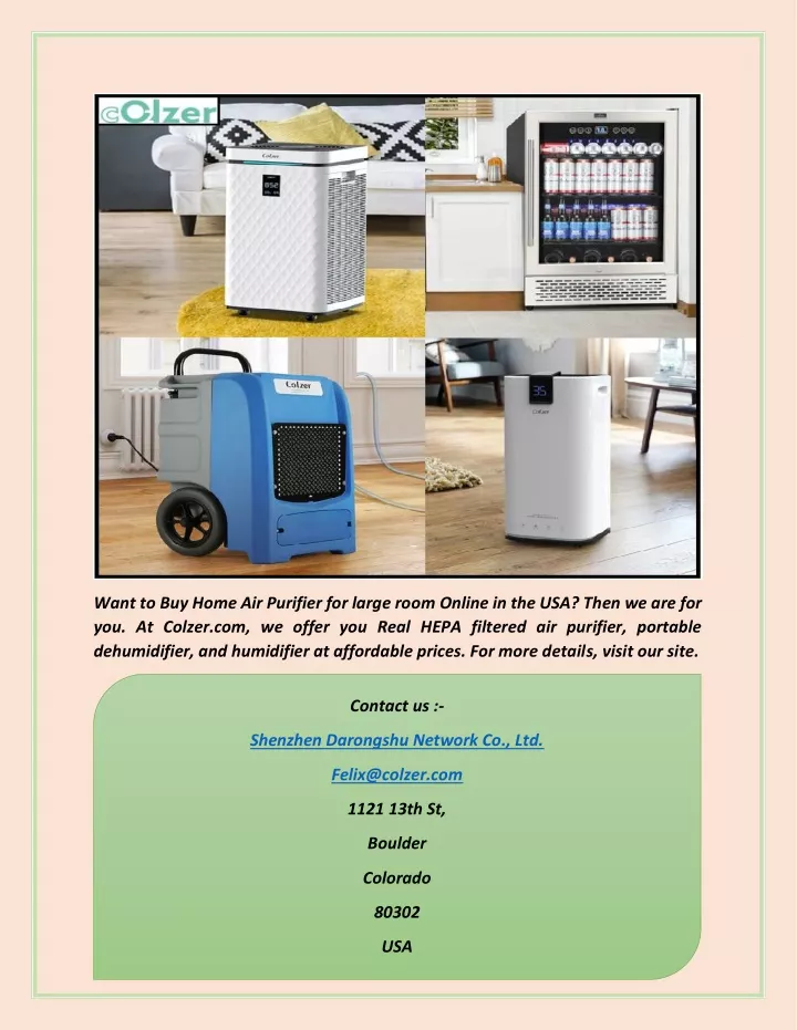 want to buy home air purifier for large room