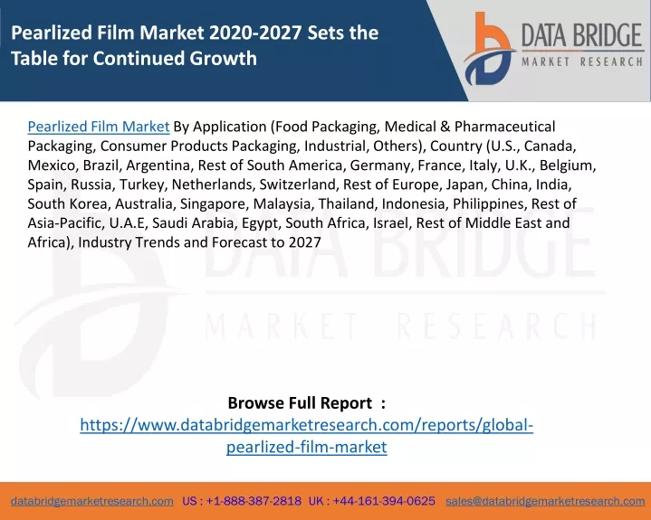 pearlized film market 2020 2027 sets the table