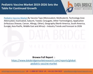pediatric vaccine market 2019 2026 sets the table