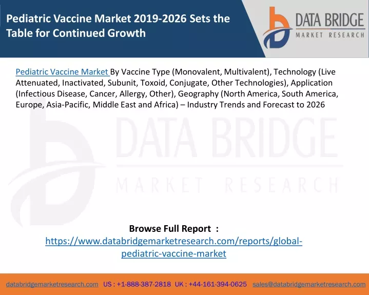 pediatric vaccine market 2019 2026 sets the table