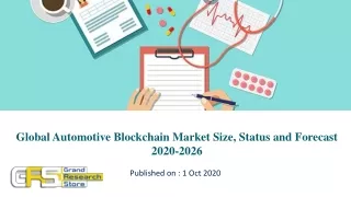 Global Automotive Blockchain Market Size, Status and Forecast 2020-2026