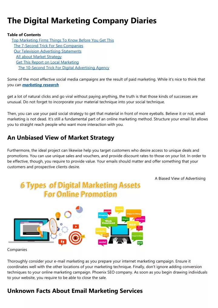 the digital marketing company diaries