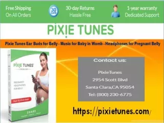 Pixie Tunes Ear Buds for Belly - Music for Baby in Womb - Headphones for Pregnant Belly