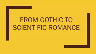 from gothic to scientific romance