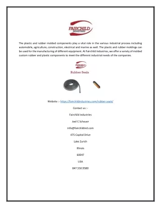 the plastic and rubber molded components play
