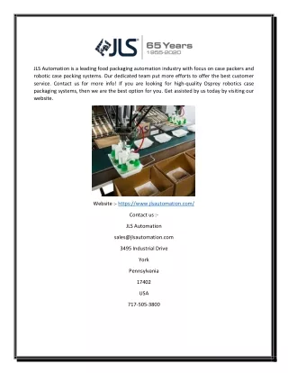 jls automation is a leading food packaging