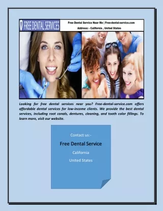 Free Dental Service Near Me | Free-dental-service.com