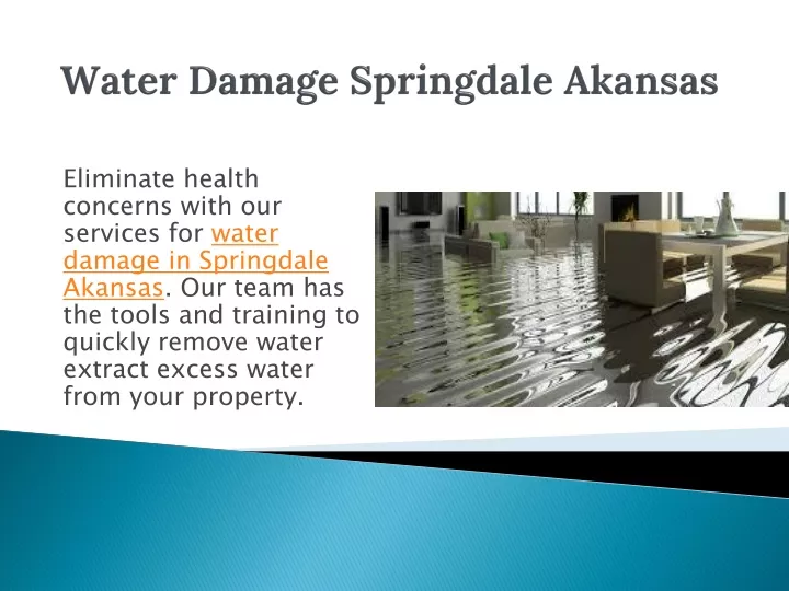water damage springdale akansas