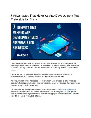 7 advantages that make ios app development most
