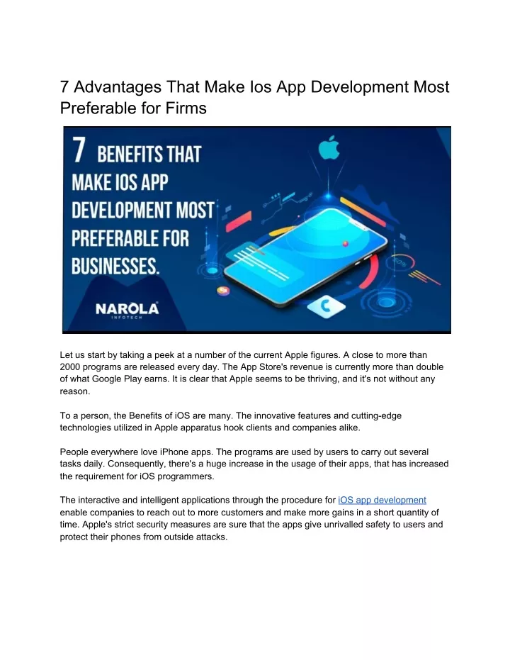7 advantages that make ios app development most