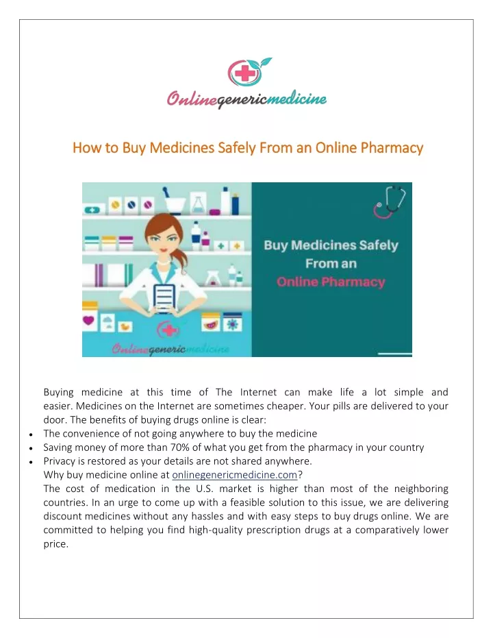 how to buy medicines safely from an online