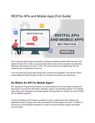 restful apis and mobile apps full guide