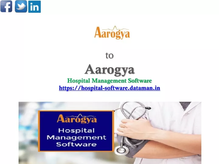 elcome to aarogya hospital management software https hospital software dataman in