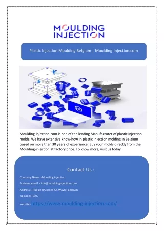 plastic injection moulding belgium moulding