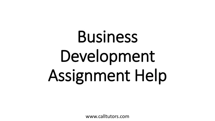 business development assignment help