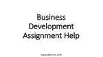 Business Development Assignment Help - slide 1