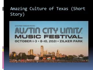 Amazing Culture of Texas (Short Story)