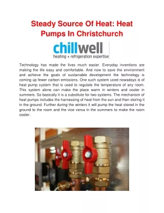 Steady Source Of Heat: Heat Pumps In Christchurch