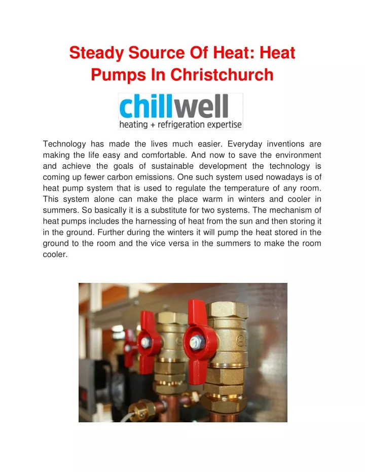 steady source of heat heat pumps in christchurch