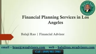 Financial Planning Services in Los Angeles