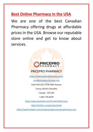 Best Online Pharmacy in the USA