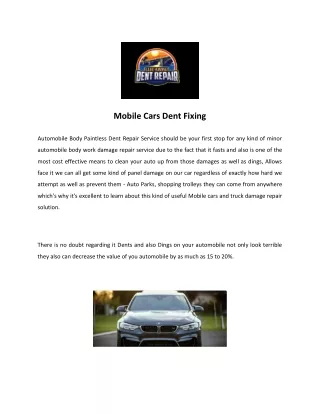 Paintless Dent Removal Lake Havasu | Hail Repair Kingman | Bullhead City