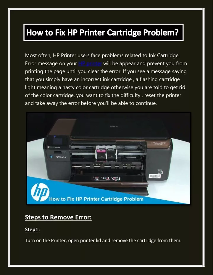 most often hp printer users face problems related