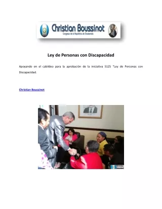 ley de personas con discapacidad