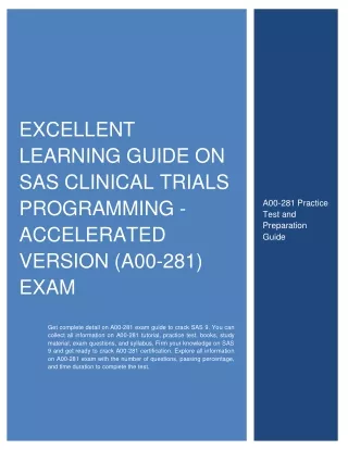 excellent learning guide on sas clinical trials