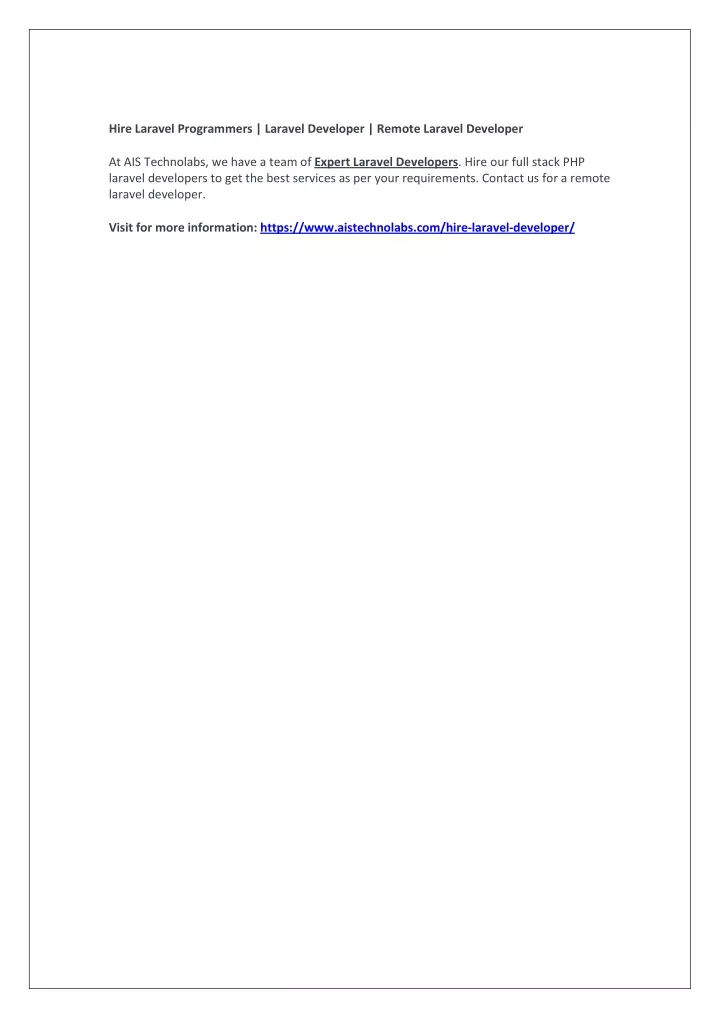 hire laravel programmers laravel developer remote