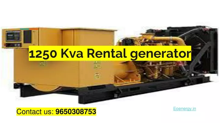 1250 kva rental generator
