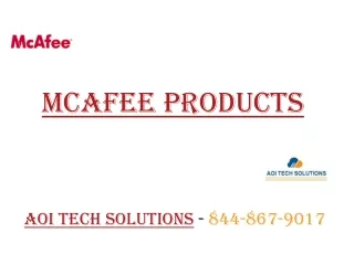 AOI Tech Solutions | McAfee Products | 844-867-9017