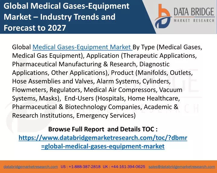 global medical gases equipment market industry