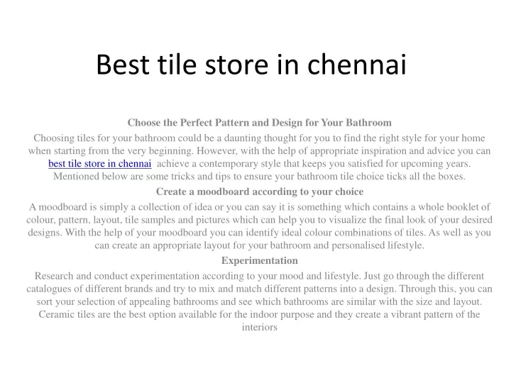 best tile store in chennai