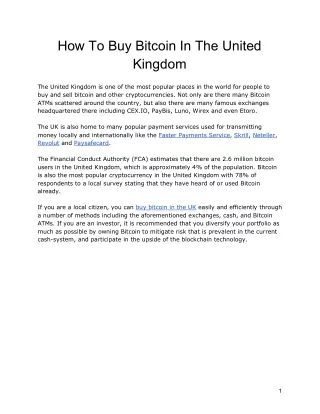 how to buy bitcoin in the united kingdom