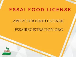 FSSAI Food License Registration in India