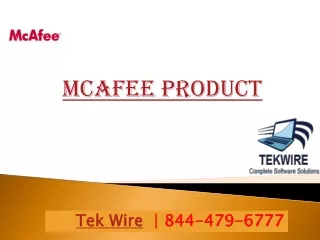 McAfee Product - 8444796777 - Tek Wire
