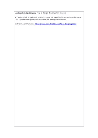 leading ux design company top ui design