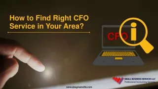 How to Find Right CFO Service in Your Area? - SBSgreenville