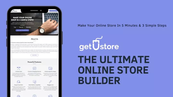 make your online store in 5 minutes 3 simple steps