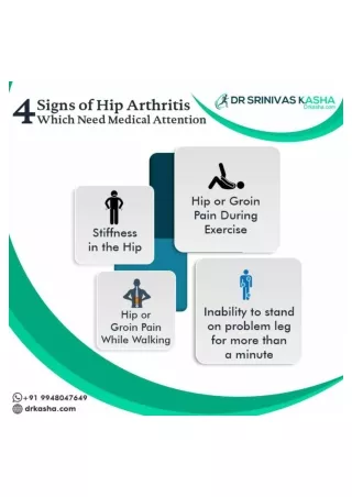 Hip Replacement Surgeon in Hyderabad | 4 Signs of Hip Arthritis
