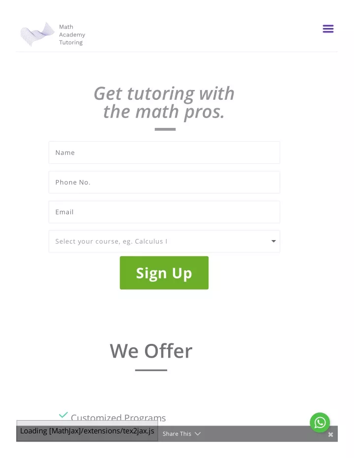 get tutoring with the math pros