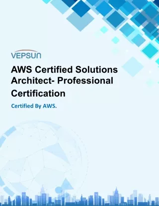 AWS Certified Solutions Architect- Professional Certification