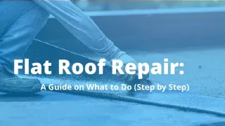 Flat Roof Repair: A Guide on What to Do (Step by Step)