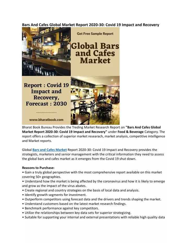 bars and cafes global market report 2020 30 covid