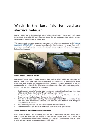 Sell Electric Cars in UK | Theevmarketplace.com
